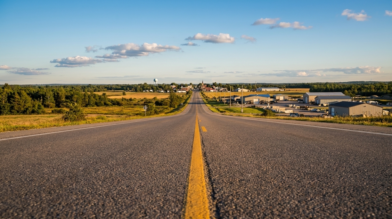 Highway 12 access near Ramara Industrial Park, Simcoe County Ontario