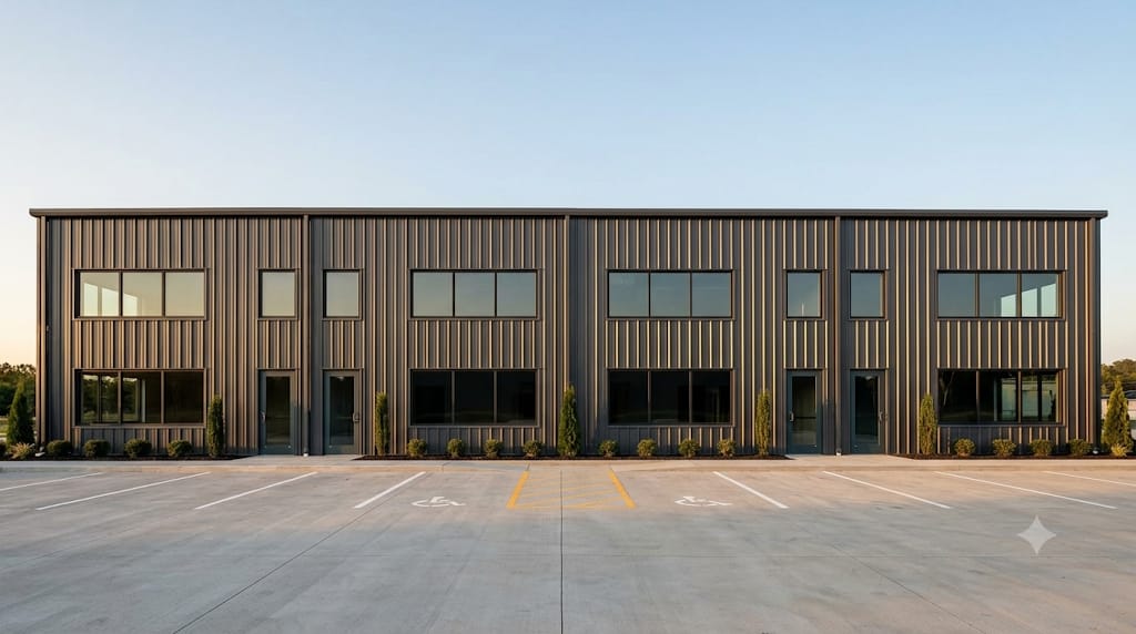 Front elevation of Ramara Industrial Park live/work industrial units for lease
